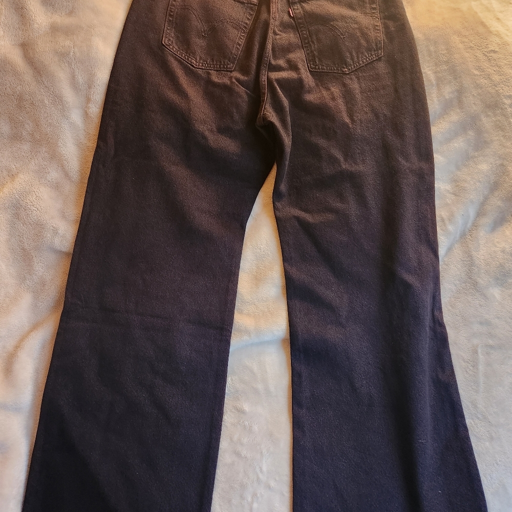 LEVI'S RIBCAGE WIDE LEG WOMEN'S JEANS cherry cordial- red sz 32, 31, 30 nwt - Picture 5 of 13